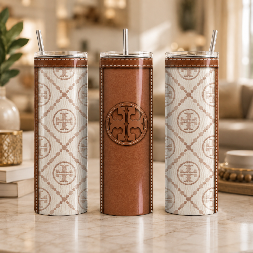 Designer Purse Inspired 4x Monogram Collection 20 oz Skinny Tumbler Wrap Bundle Digital Design