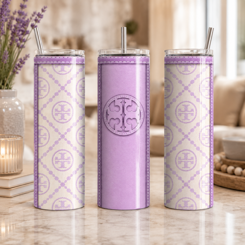 Designer Purse Inspired 4x Monogram Collection 20 oz Skinny Tumbler Wrap Bundle Digital Design
