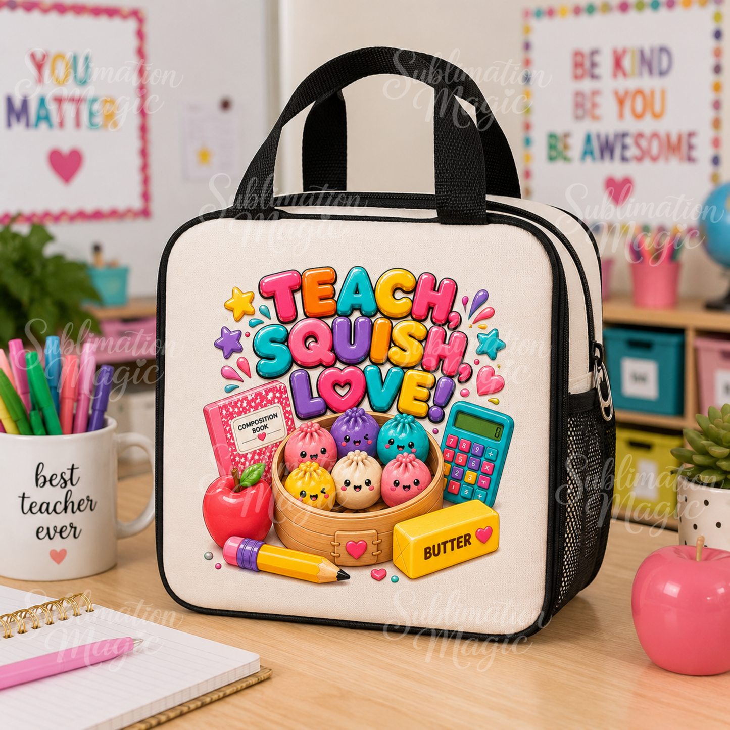 Back To School Teach Squish Love PNG Teacher Design Digital Download