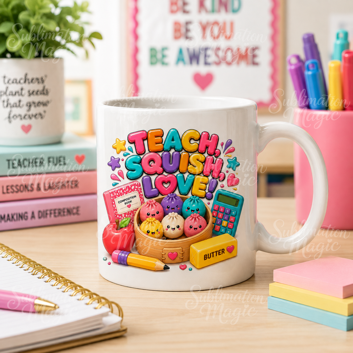 Back To School Teach Squish Love PNG Teacher Design Digital Download