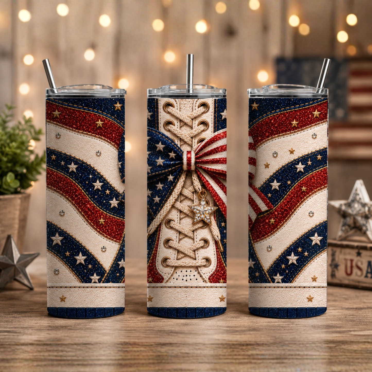 Luxury Americana Shoe-Inspired 20 oz Skinny Tumbler Wrap Digital Download
