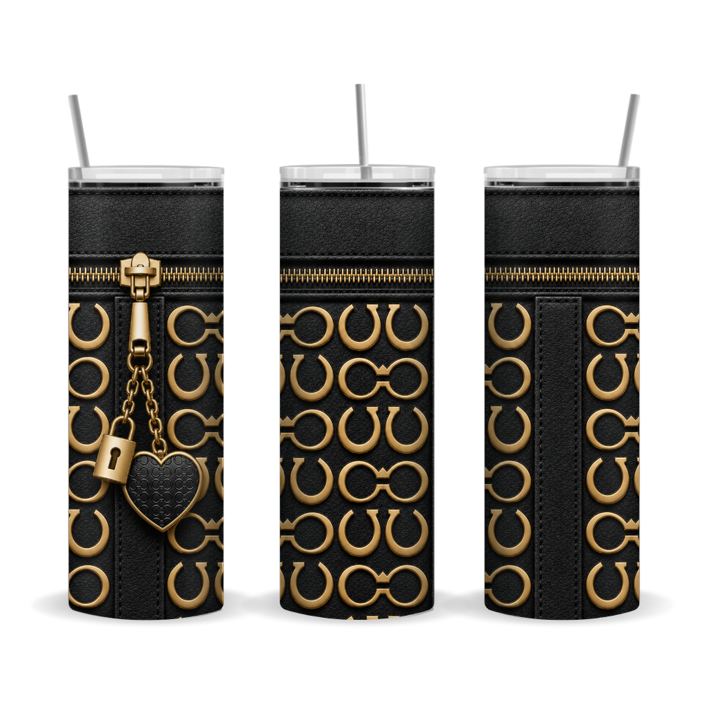 Luxury Black Purse Inspired 20 oz Skinny Tumbler Wrap Sublimation Design Digital Download