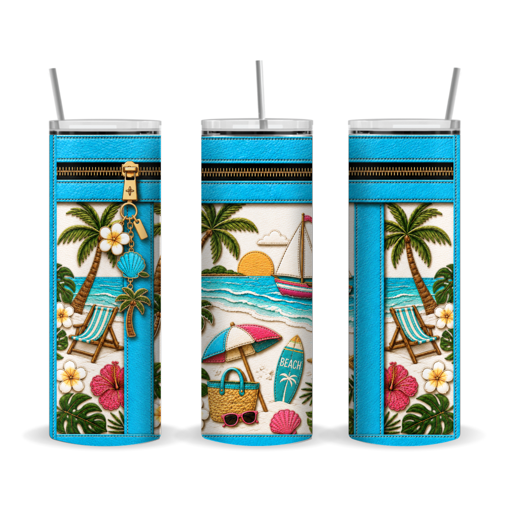 3 Premium Designer-Inspired Summer 20 oz Skinny Tumbler Sublimation Wrap Bundle Digital download