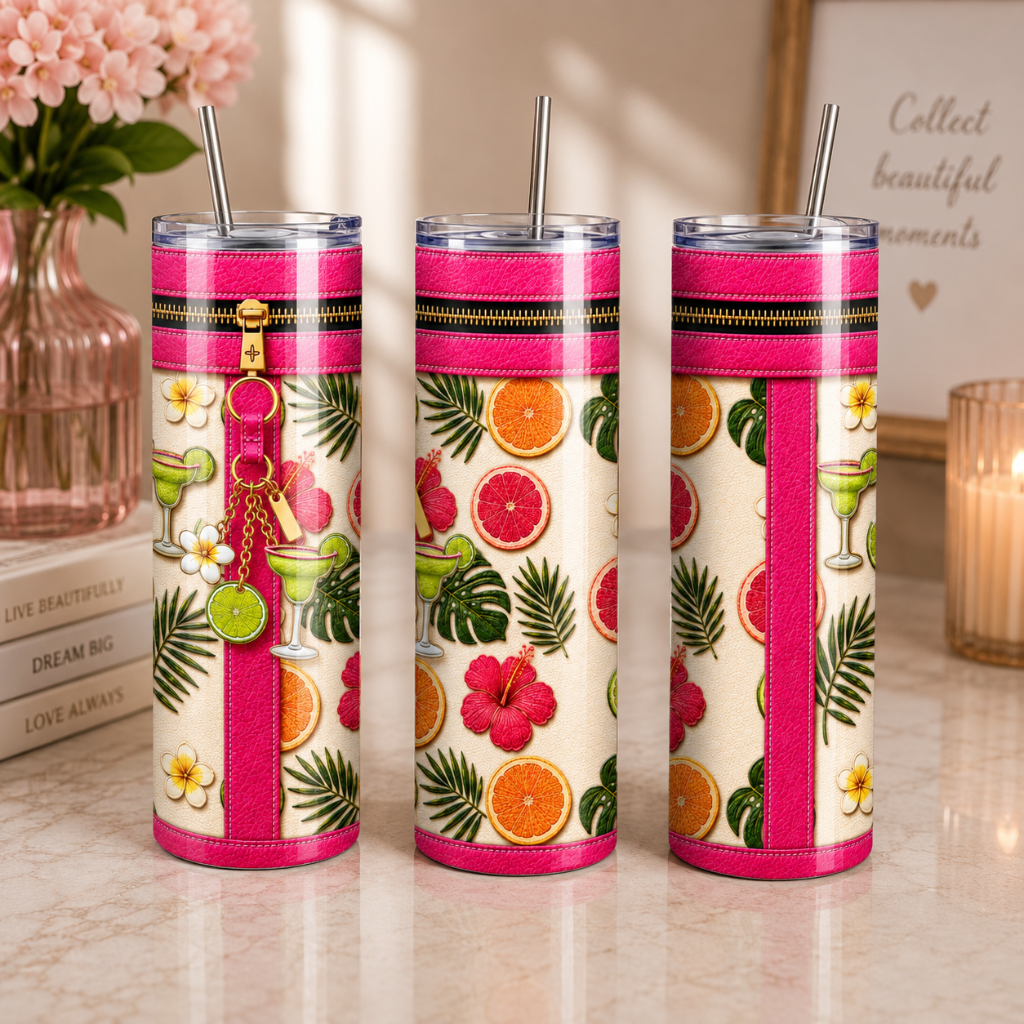 3 Premium Designer-Inspired Summer 20 oz Skinny Tumbler Sublimation Wrap Bundle Digital download