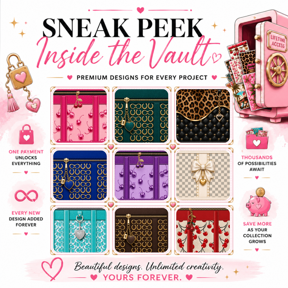Lifetime Design Vault Pay Once, Get Every Current & Future Design Commercial Use PNG Collection