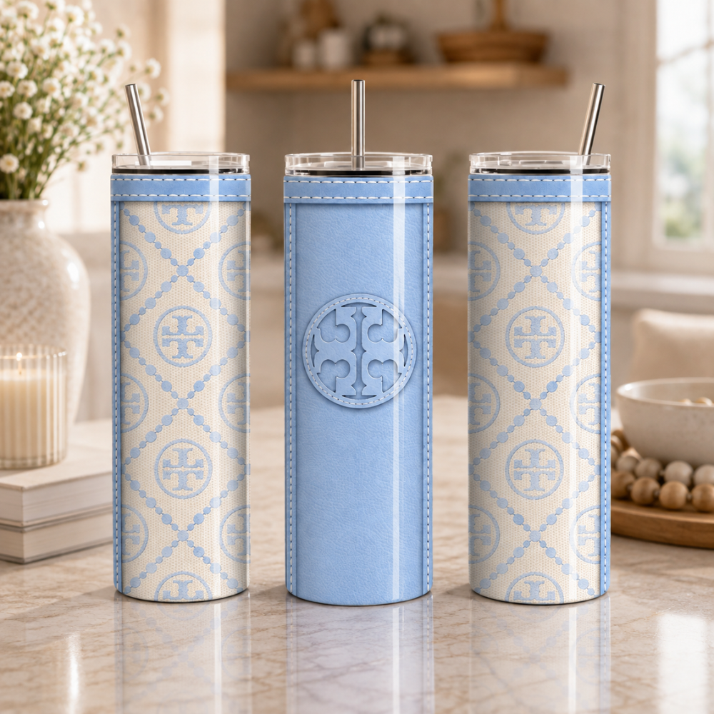 Designer Purse Inspired 4x Monogram Collection 20 oz Skinny Tumbler Wrap Bundle Digital Design